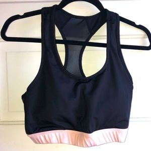 LuLaRoe Invincible Sports Bra. Black & Creamy Pink